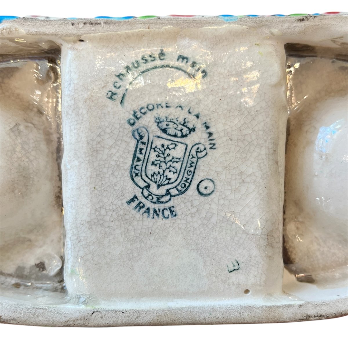 Longwy Enamel Cigarette Holder And Ashtray-photo-3