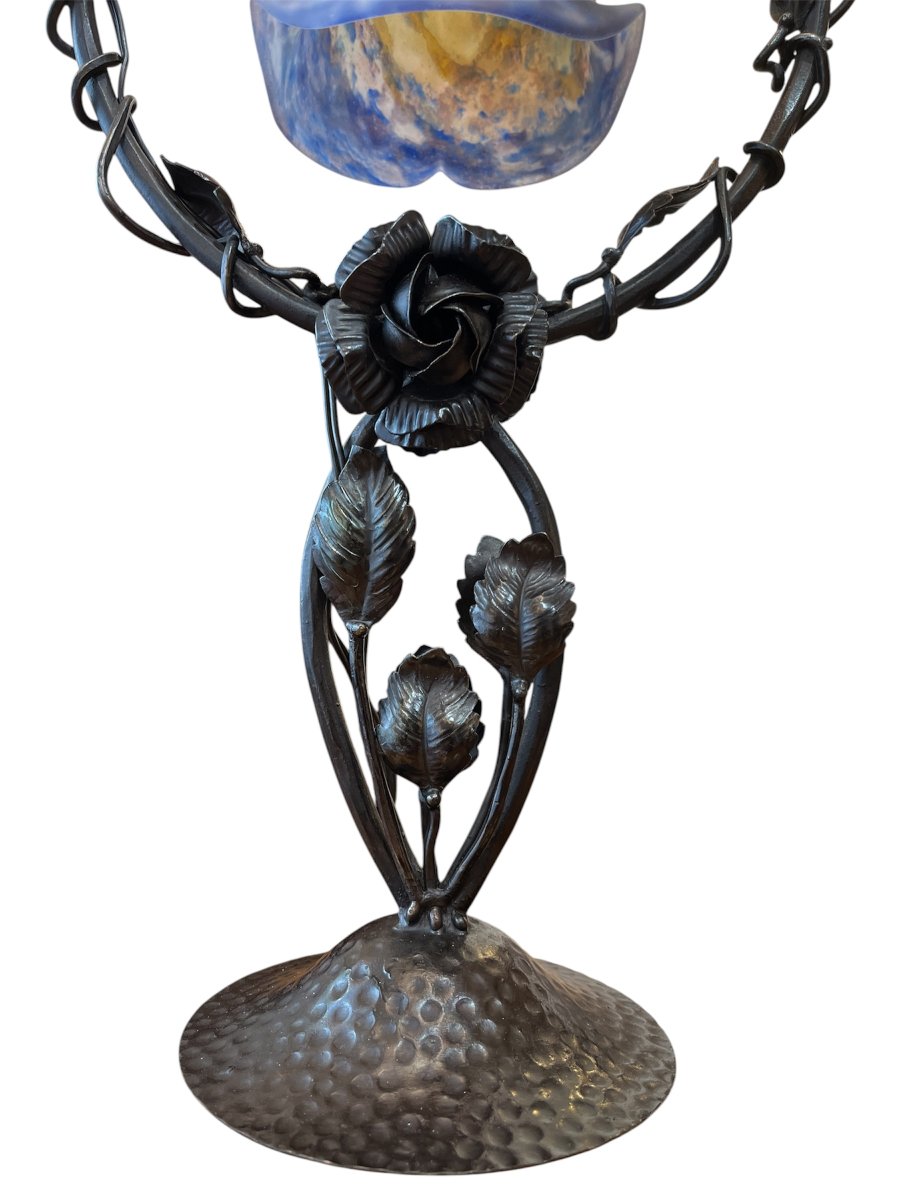 Lampe à poser Art nouveau Muller Frères Lunéville-photo-3