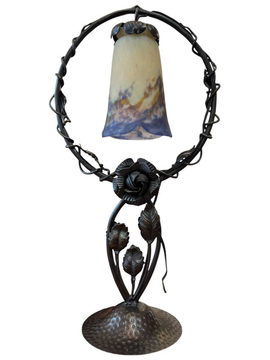 Lampe à poser Art nouveau Muller Frères Lunéville-photo-1
