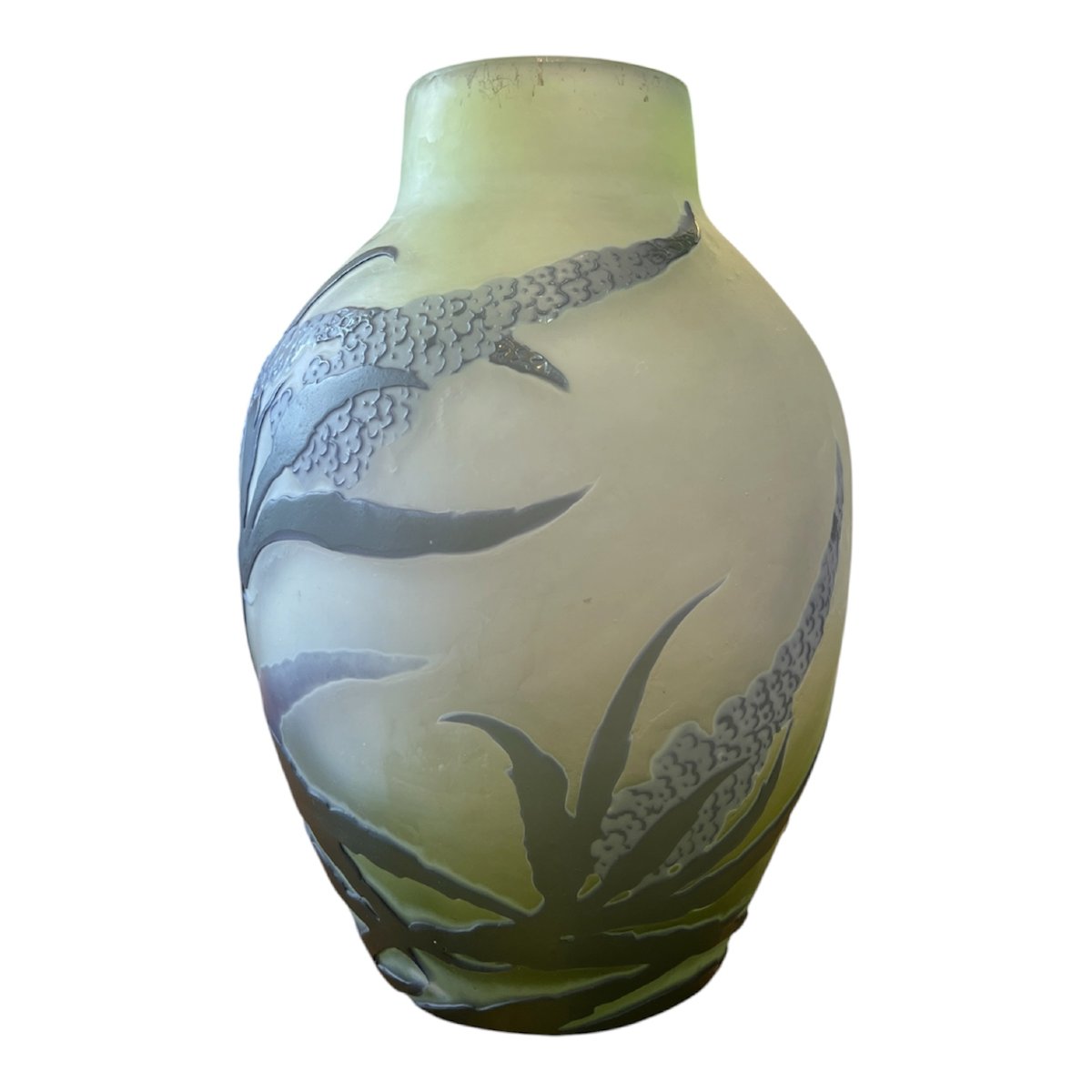 Vase Art nouveau Émile Gallé au buddleia ou arbre aux papillons-photo-2