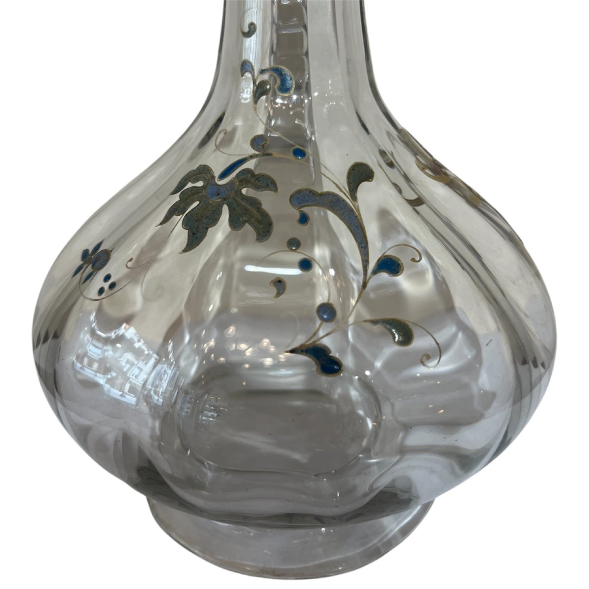 Carafe ou verseuse Art nouveau Émile Gallé en verre émaillé-photo-2