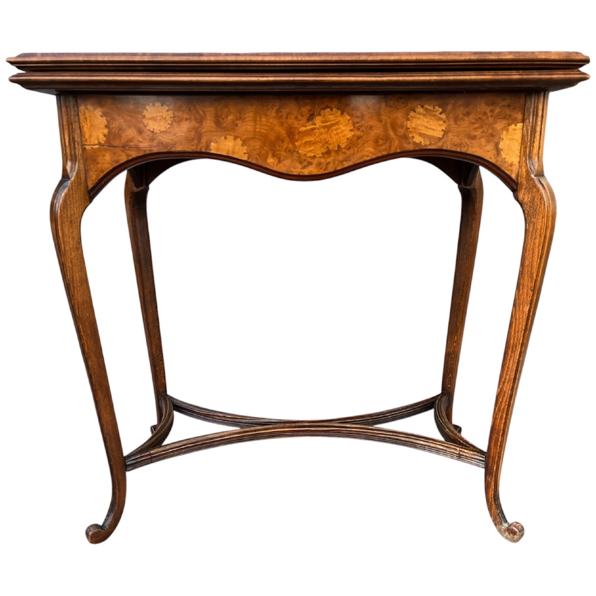 Table à jeu Art nouveau Émile Gallé aux pavots-photo-3