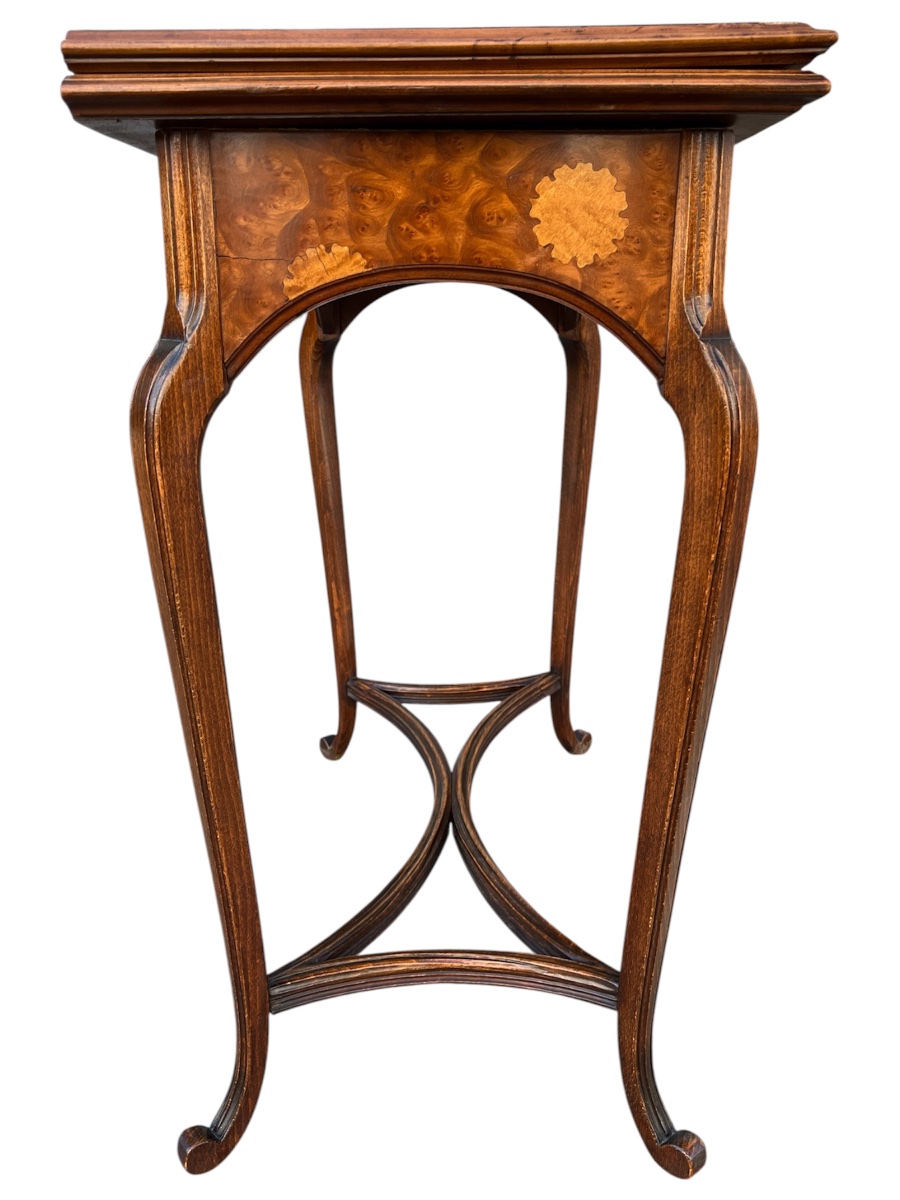 Table à jeu Art nouveau Émile Gallé aux pavots-photo-4