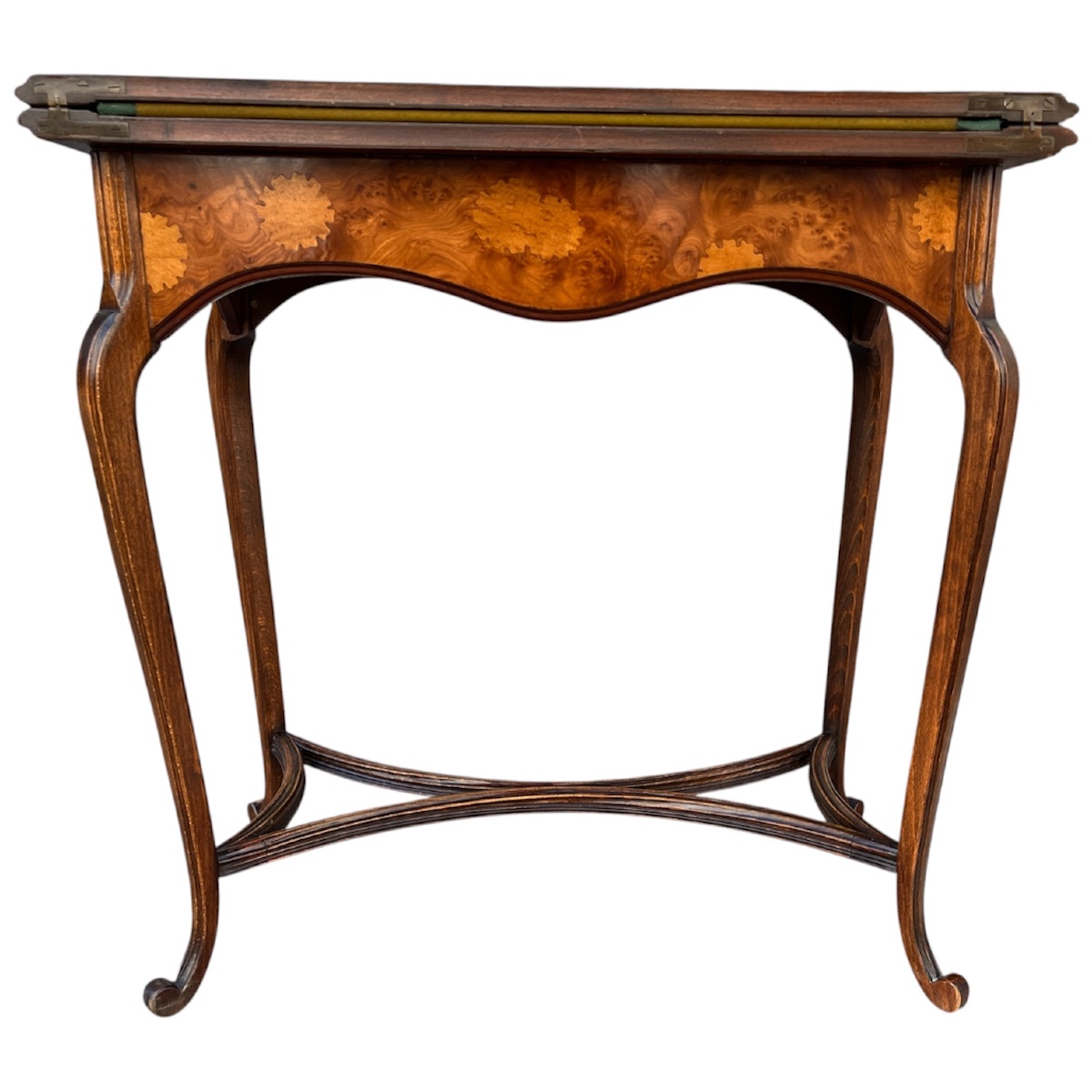 Table à jeu Art nouveau Émile Gallé aux pavots-photo-1