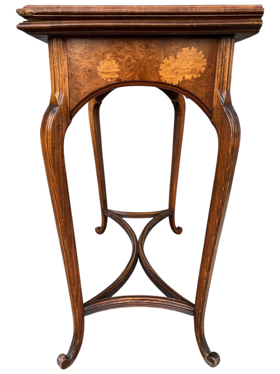 Table à jeu Art nouveau Émile Gallé aux pavots-photo-2