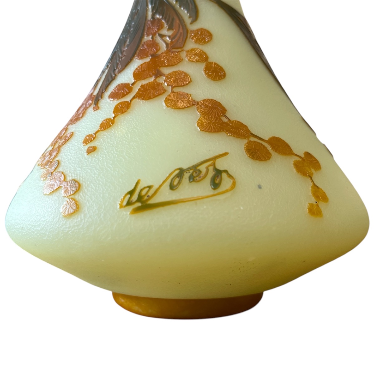Vase Art nouveau De Vez Cristalleries de Pantin aux prunus-photo-1