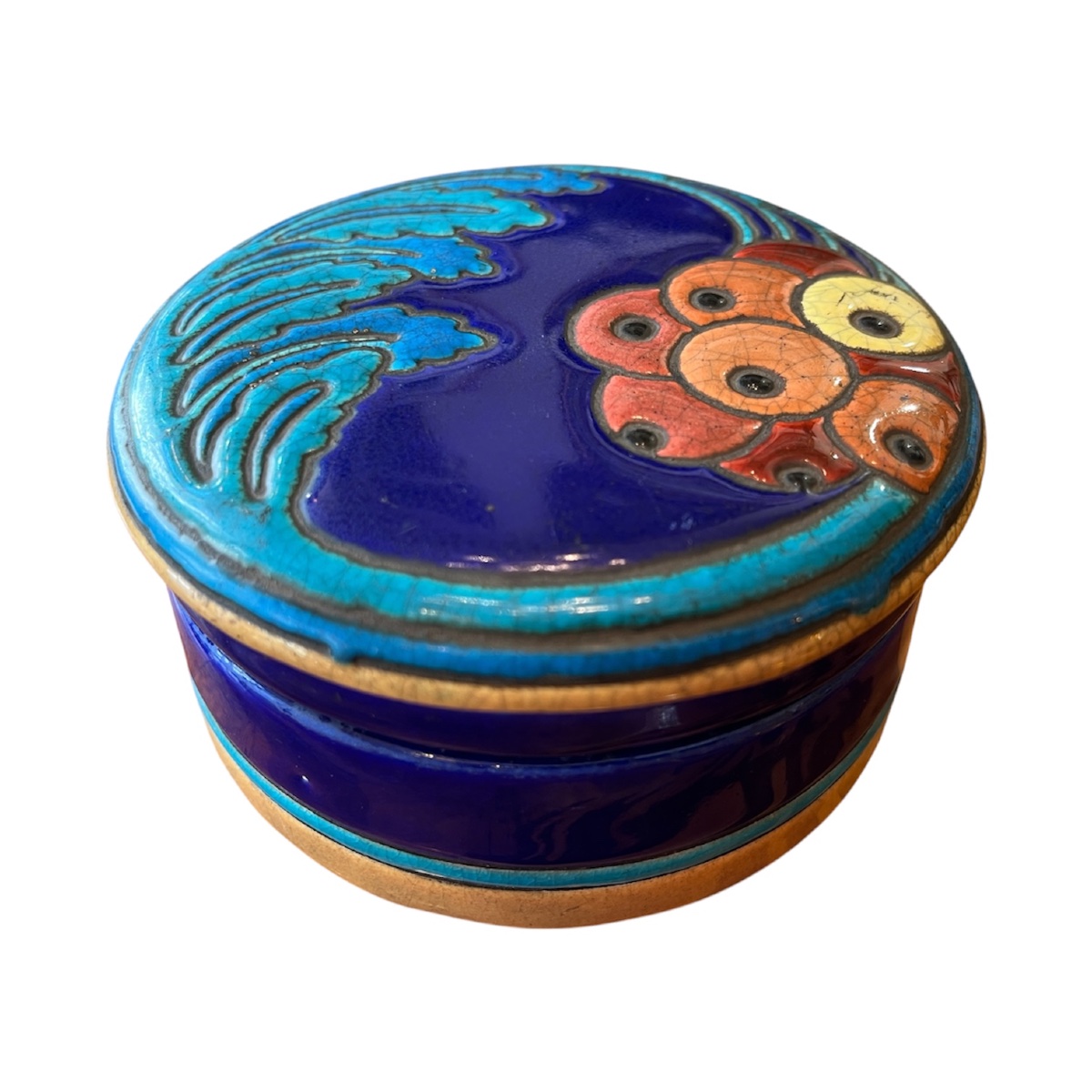 Bonbonnière Art déco en Émaux de Longwy