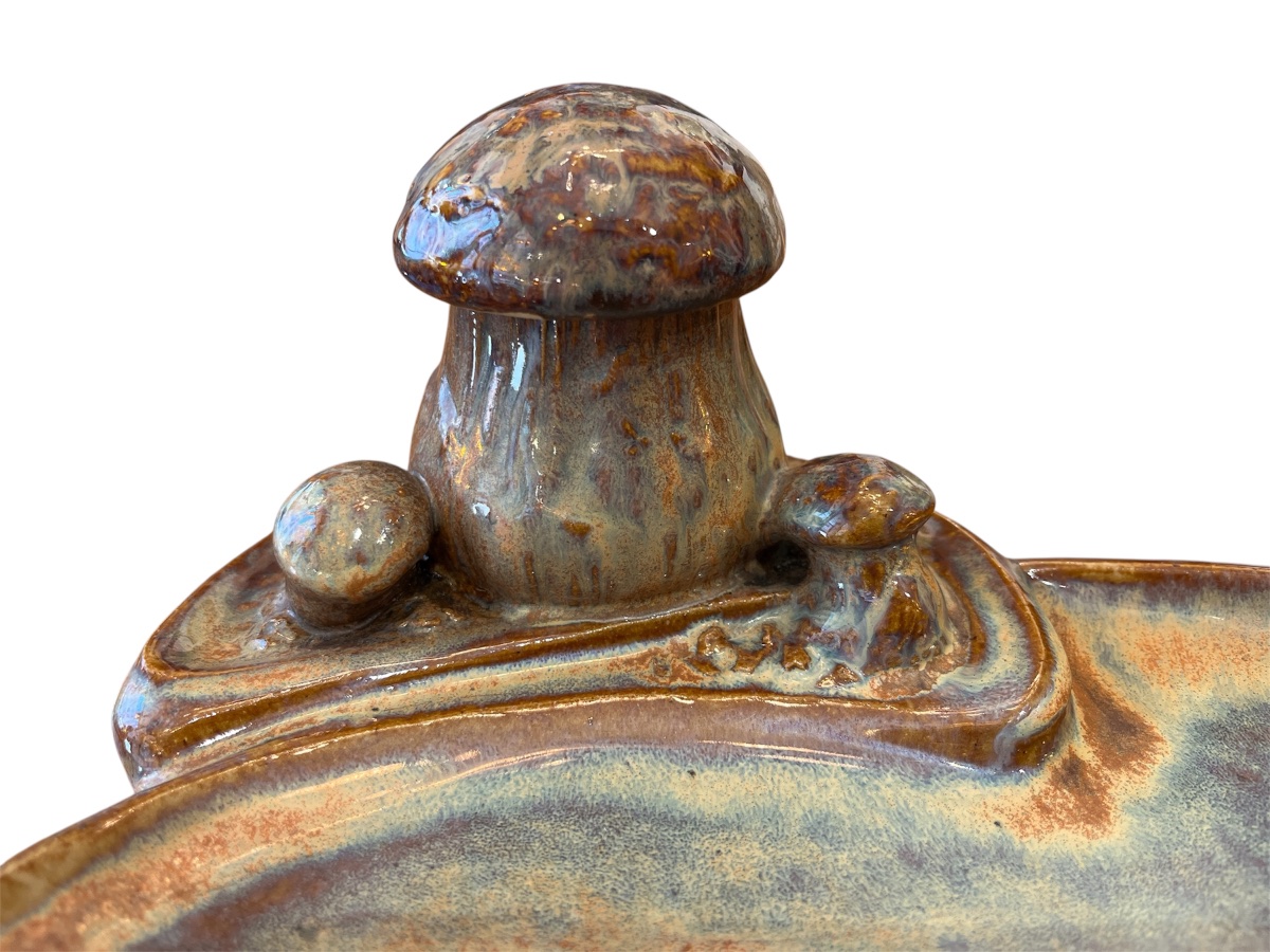 Encrier Art nouveau en grès flammé Cythère Rambervillers-photo-3