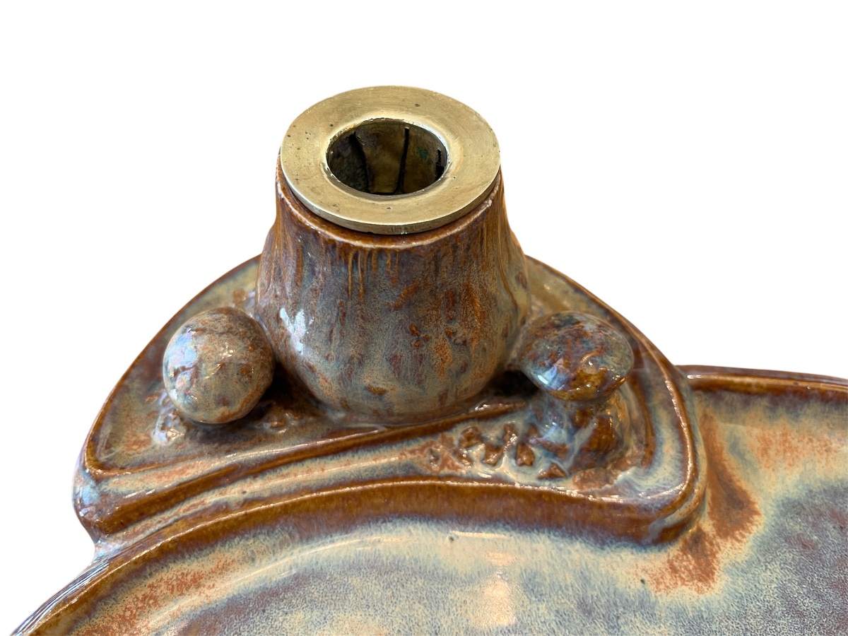 Encrier Art nouveau en grès flammé Cythère Rambervillers-photo-4