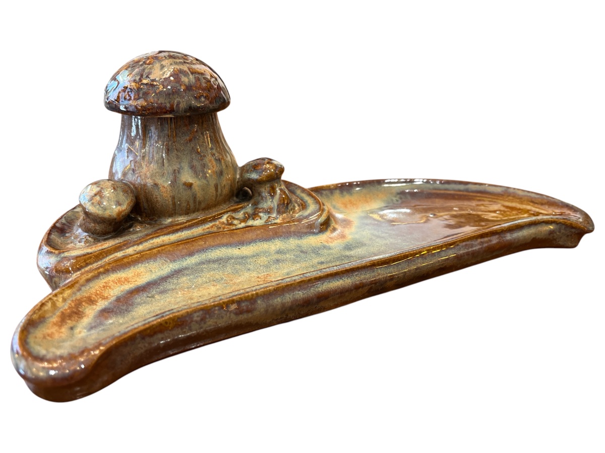 Encrier Art nouveau en grès flammé Cythère Rambervillers