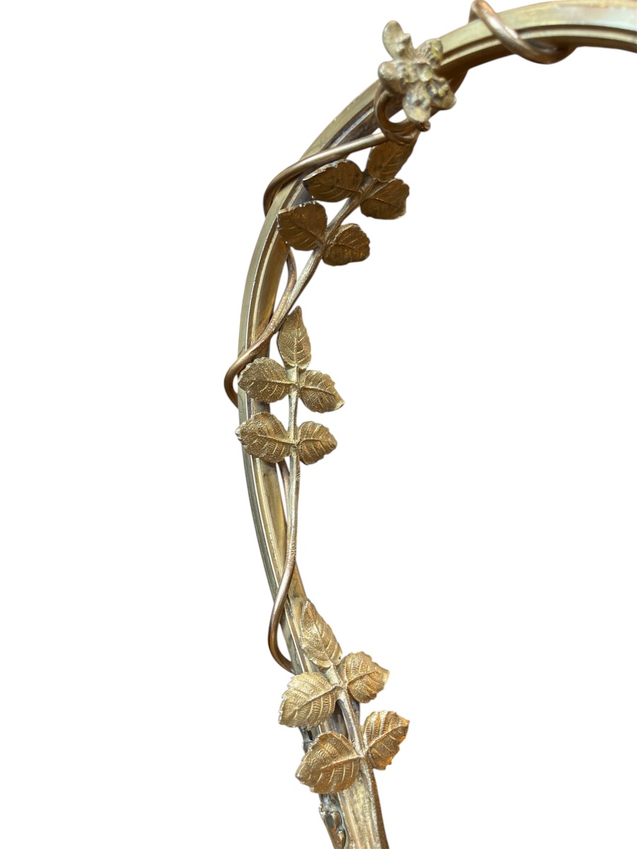 Art Nouveau Table Lamp By Muller Frères Lunéville, Featuring Virginia Creeper-photo-4