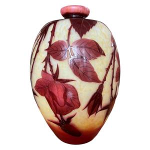 Vase André Delatte aux roses