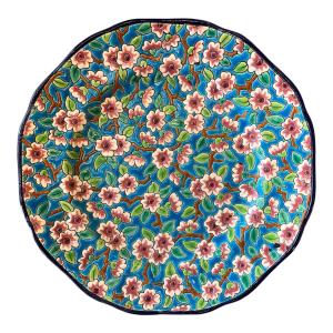 Plate In Emaux De Longwy With Apple Blossom Design