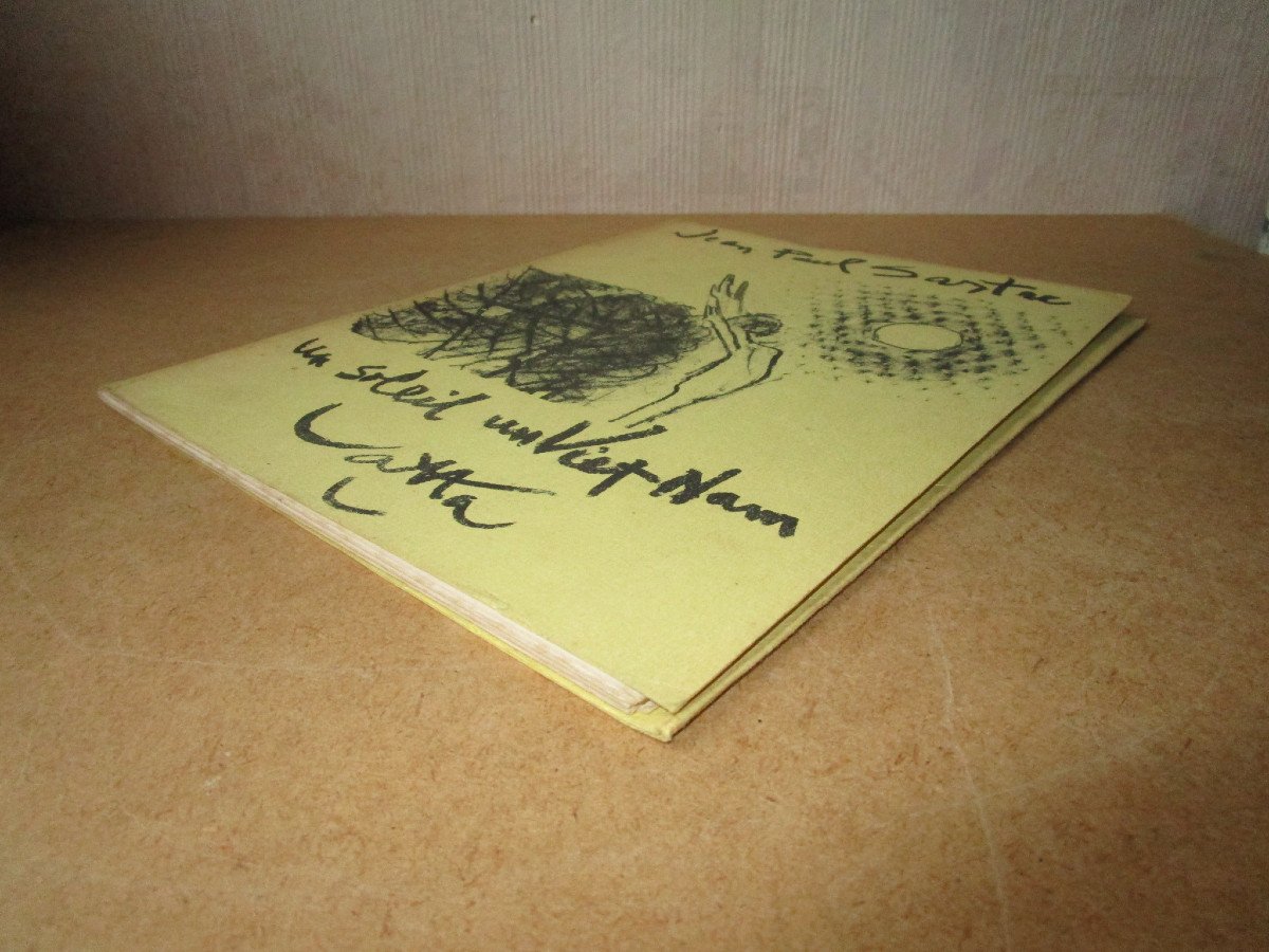 Rare Livre Ancien Numéroté Jean-paul Sartre Un Soleil Un Vietnam 2000 Exemplaires Très Bon état-photo-2