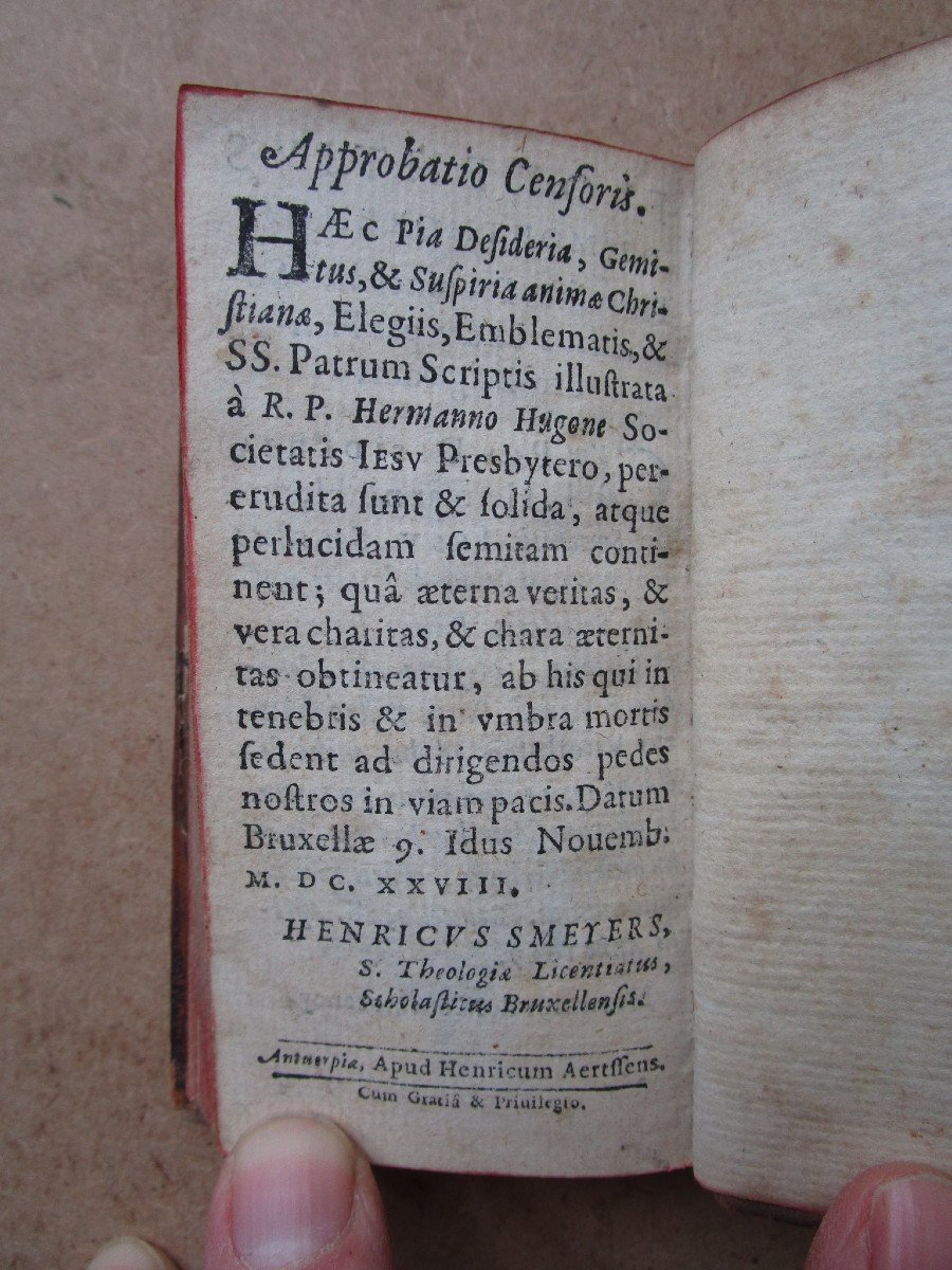 Ancien Rare Livre d'Amour Spirituel Pia Desideria Hugo Hermann 1636 Très Nombreuses Gravures. -photo-8