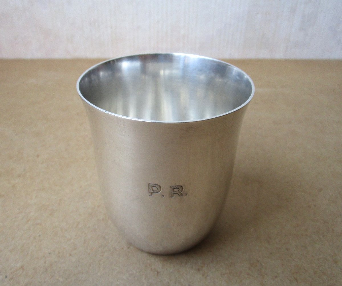 Beautiful Swiss Sterling Silver Timpani Maison Jezler Pr Or Rp Monogram In Very Good Condition.-photo-2