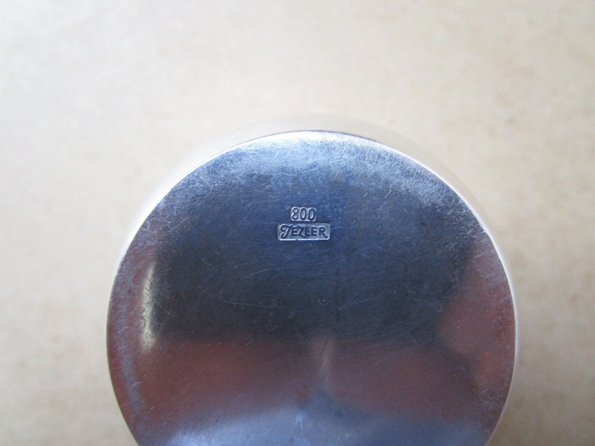 Beautiful Swiss Sterling Silver Timpani Maison Jezler Pr Or Rp Monogram In Very Good Condition.-photo-6