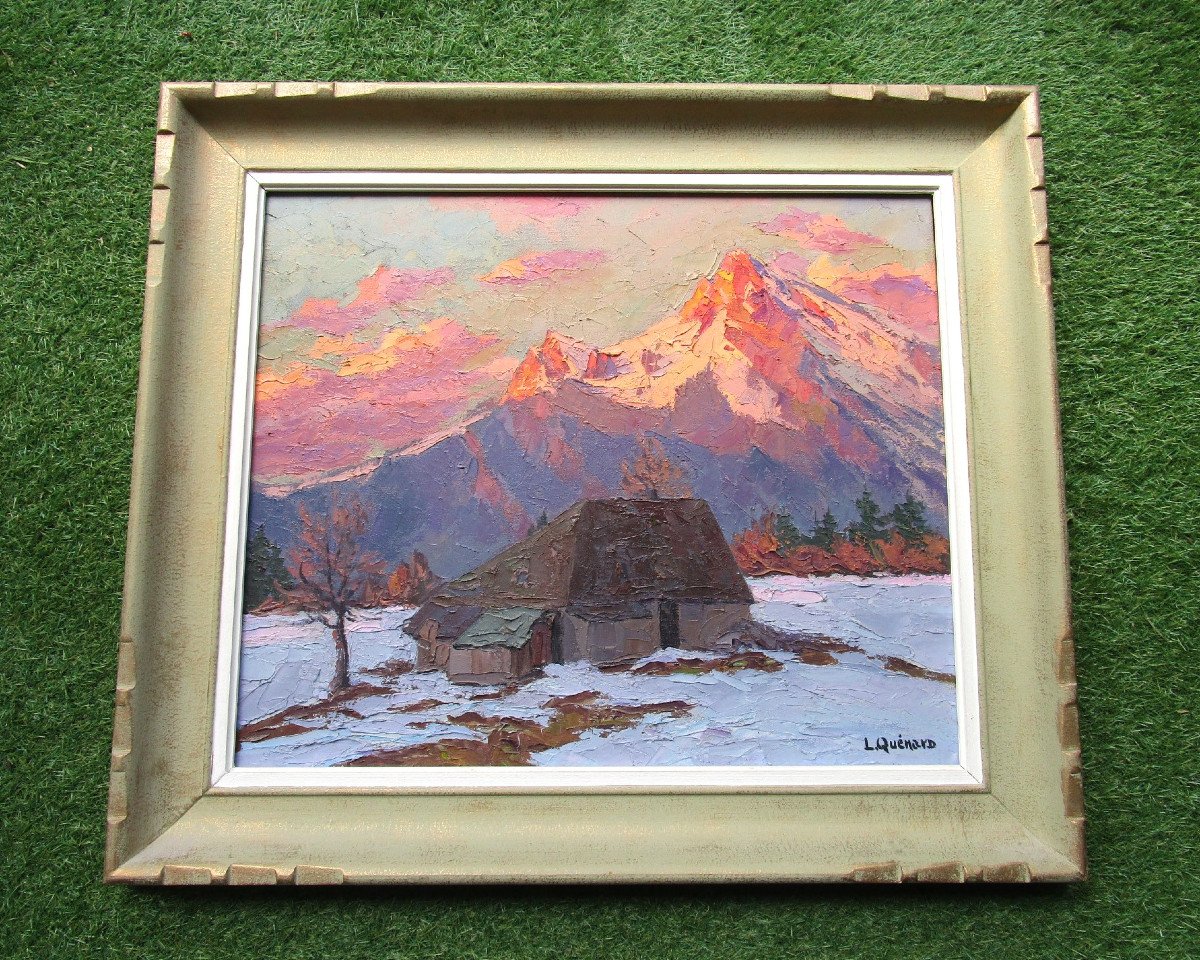 Lucien Quénard,  Tableau De Montagne, Le Grand Som, Refuge Chartreuse, Crolles, Grenoble-photo-2