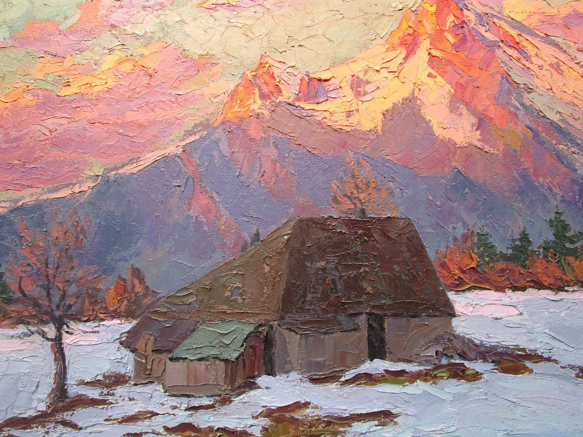 Lucien Quénard,  Tableau De Montagne, Le Grand Som, Refuge Chartreuse, Crolles, Grenoble-photo-4