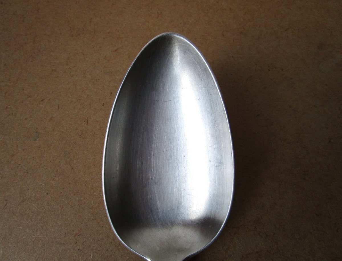 Cuillère De Service à Ragout En Argent Massif Russe Saint Petersbourg 1886 Modèle Uniplat 27 Cm-photo-2