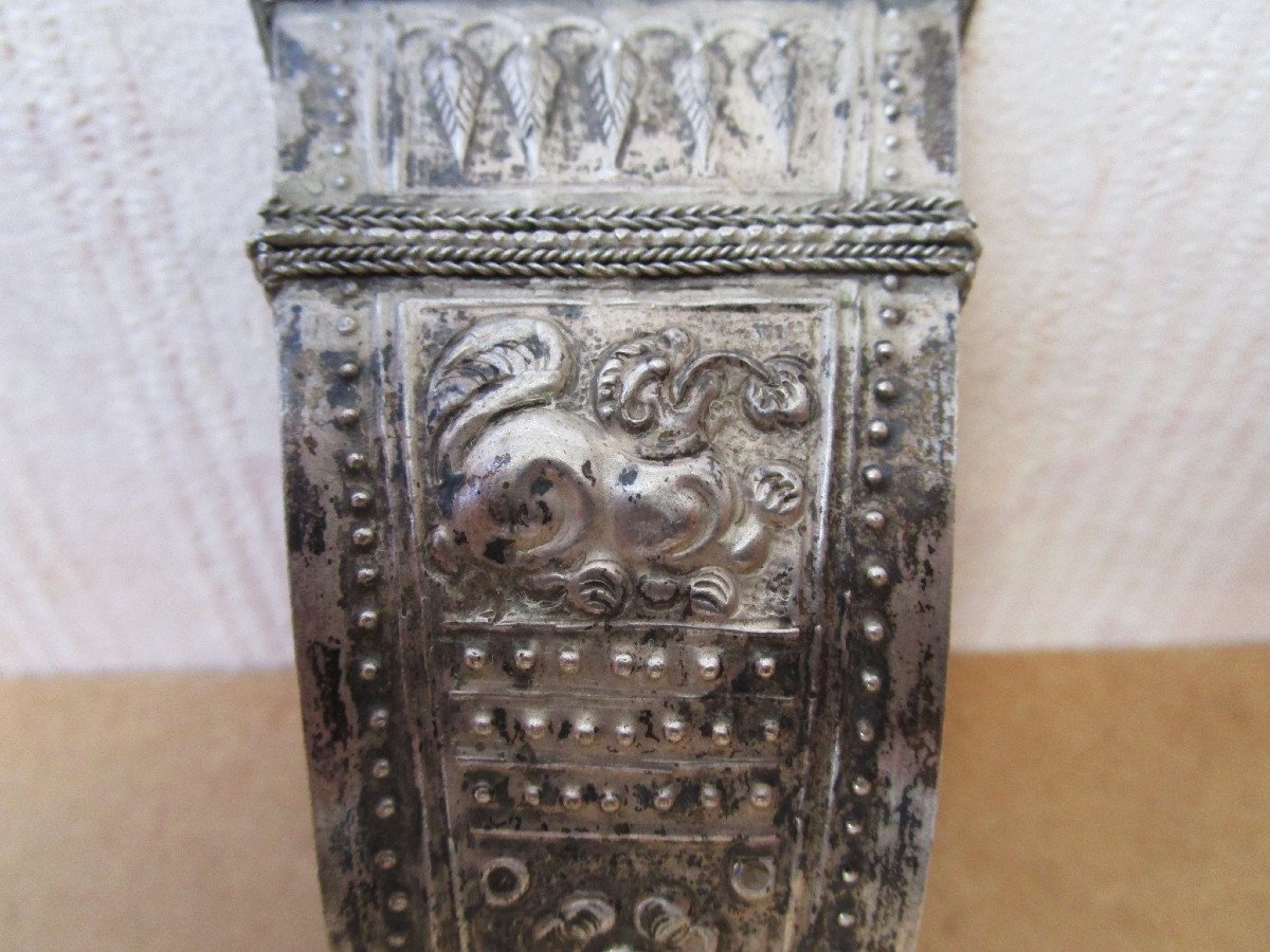 19th Century Betel Leaf Holder Case Or Box In Solid Silver China Thailand Vietnam Or Cambodia.-photo-1
