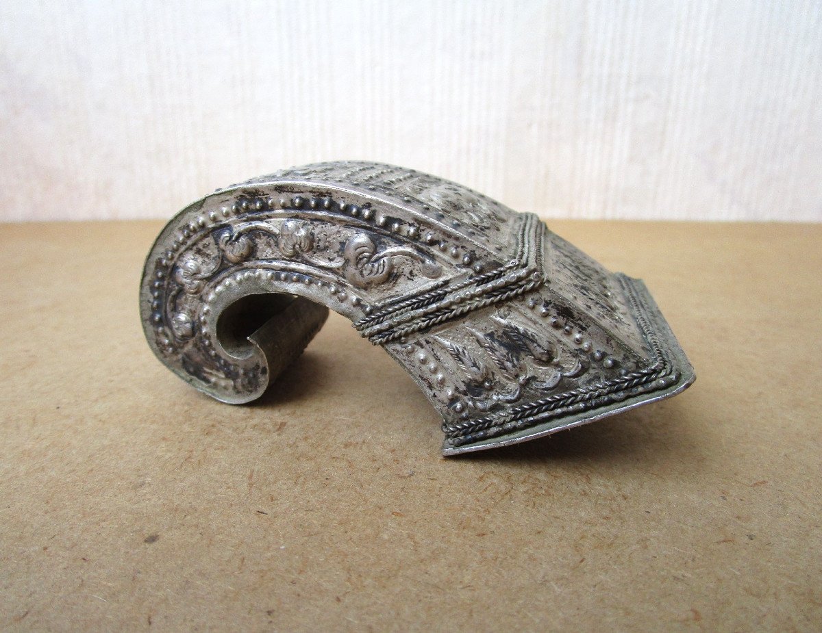 19th Century Betel Leaf Holder Case Or Box In Solid Silver China Thailand Vietnam Or Cambodia.-photo-3