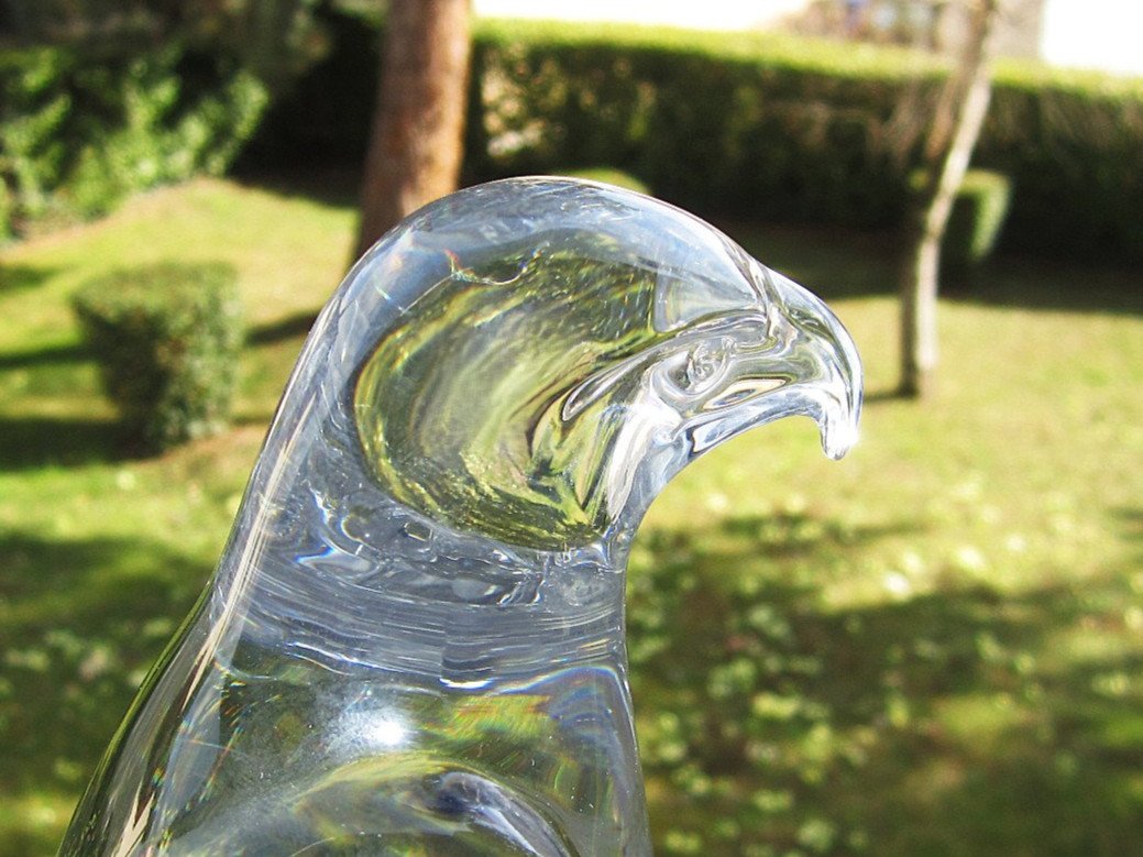 Aigle En Cristal De Baccarat En &eacute;tat Quasiment Neuf, Hauteur 25 Cm. Poids 2,8 Kg.
