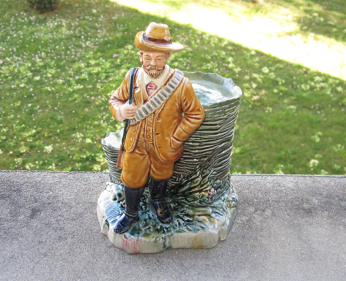 Bernard Ou Bernhard Bloch Nécessaire De Fumeur Pyrogène Pot à Tabac Barbotine Chasseur Chasse-photo-2