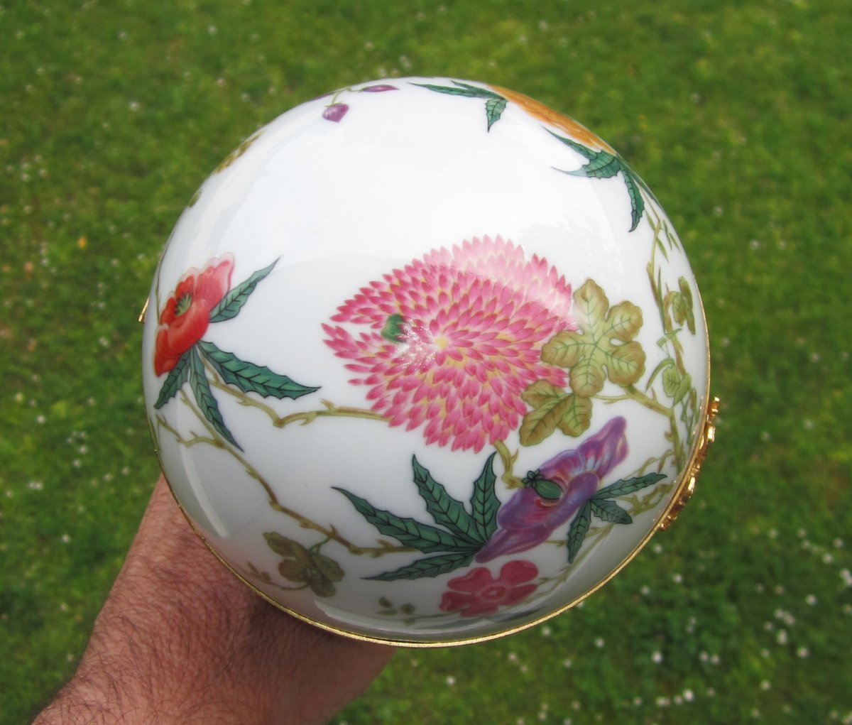 Raynaud Very Beautiful Box Or Candy Box On Foot In Limoges Porcelain In Perfect Condition.-photo-4