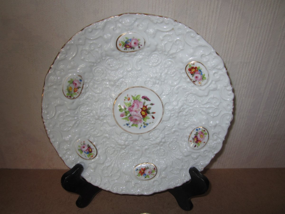 Two Very Beautiful 19th Century Paris Porcelain Plates Signed Jp For Jacob Petit.-photo-2