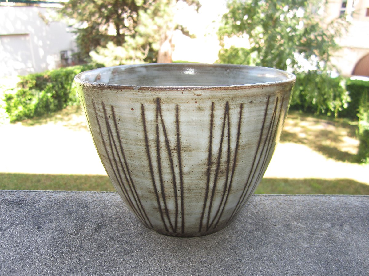 Jacques Pouchain l'Atelier Dieulefit Small Ceramic Salad Bowl Or Cup From The 1950s 1960s-photo-2