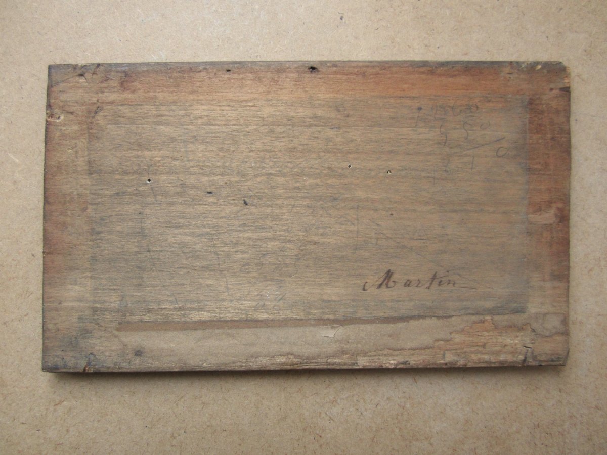 Pig Herder Oil On Wood 19th Century Corsica? Man With Bare Torso Painting Sold Without Frame-photo-4