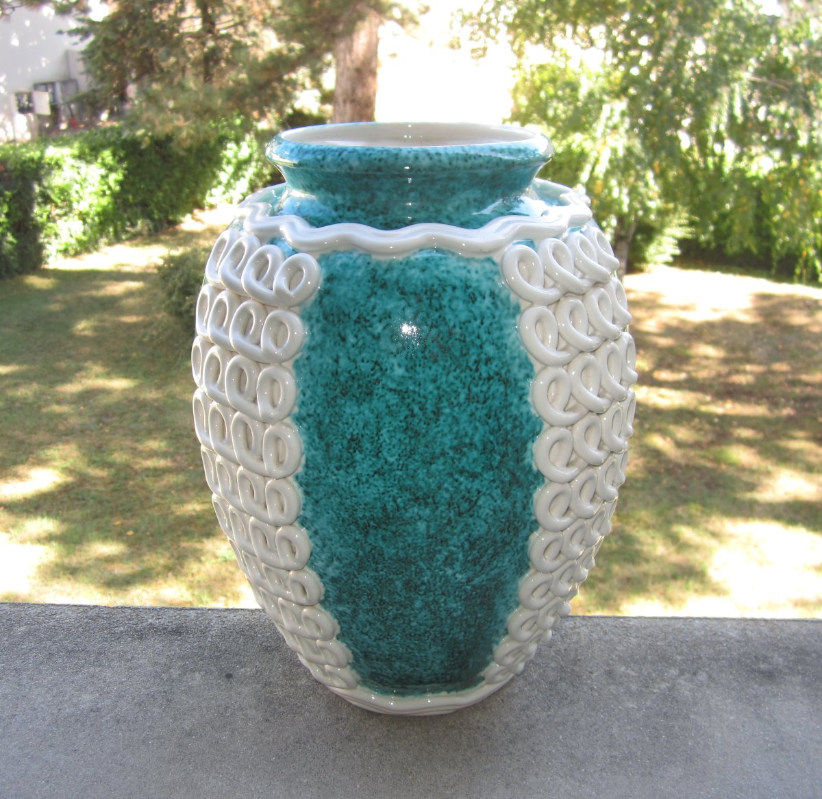 Gustave Asch Sainte Radegonde Large Glazed Ceramic Vase Circa 1950-1960.-photo-2