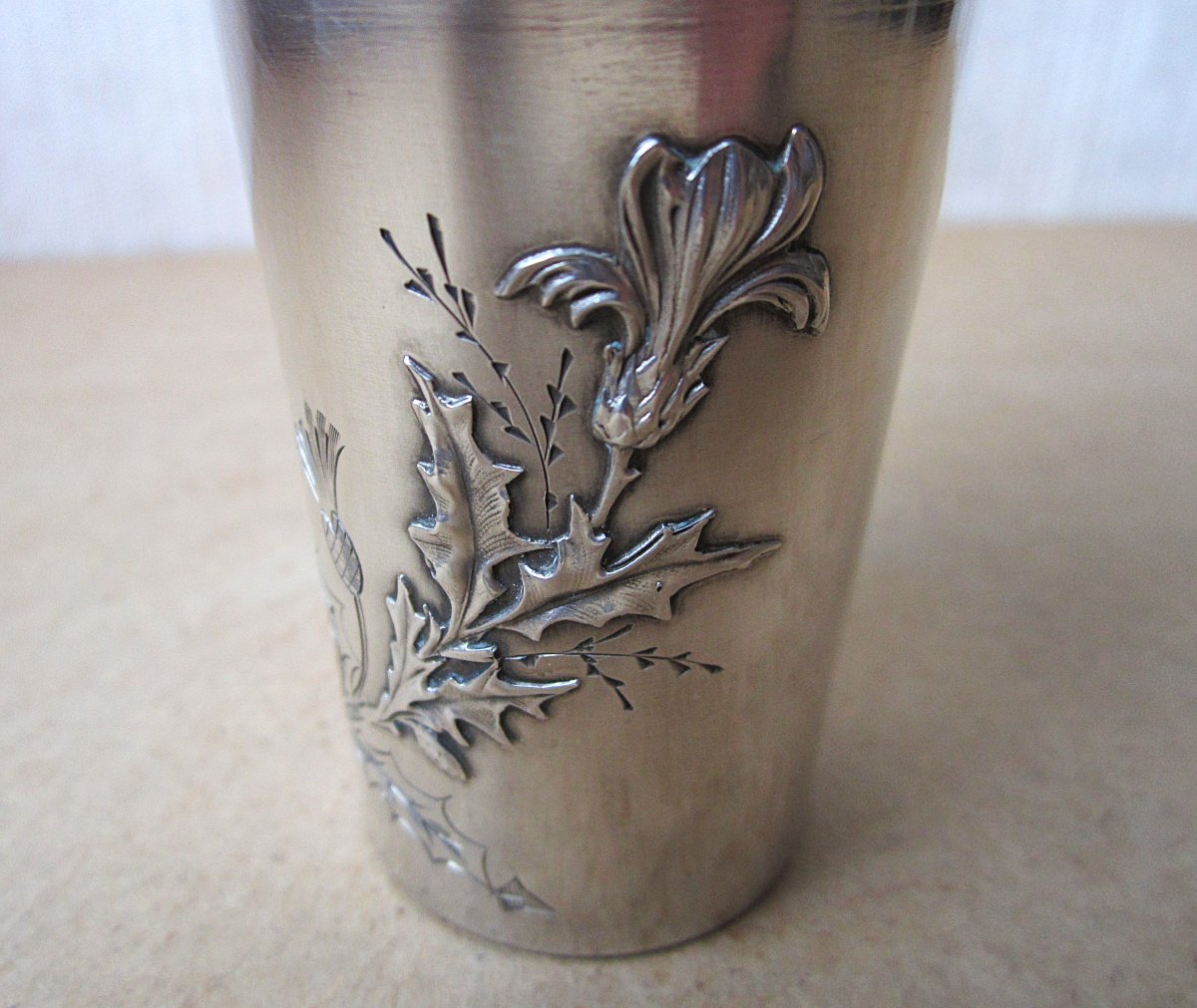 Timbale en argent massif Art Nouveau trophée souvenir de la XIe fête annuelle tir Grenoble 1911-photo-1