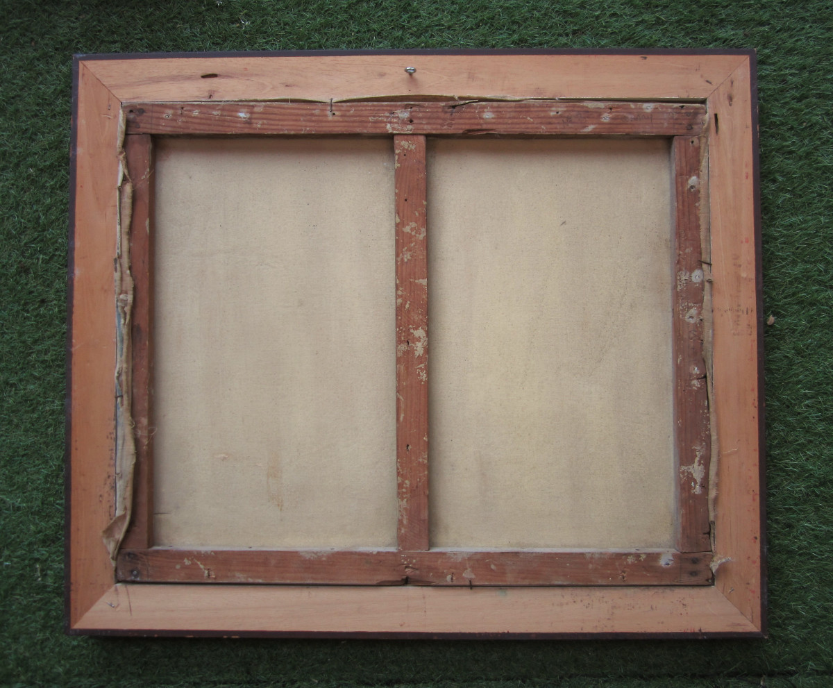 Very Beautiful Old Painting, Marine Signed Vermont, Brittany, Normandy Atlantic Ocean?-photo-1