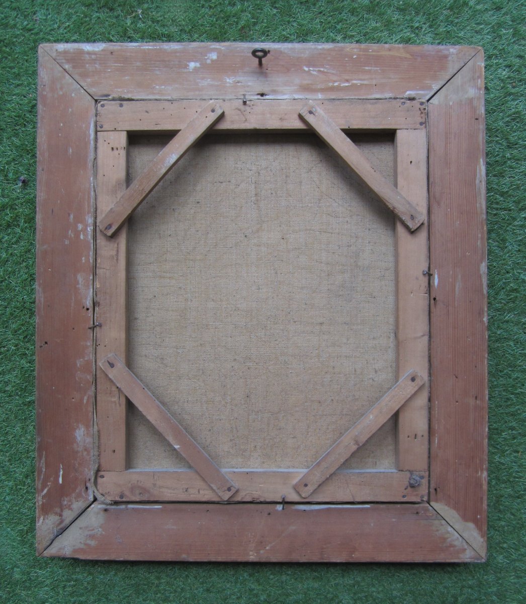 Très beau tableau représentant Sainte Philomène huile sur toile d'époque début XIXe à restaurer-photo-6