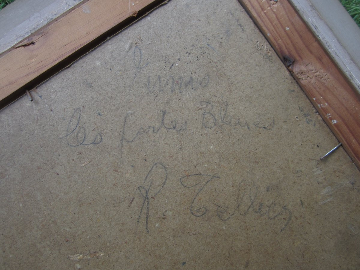 Raymond Tellier, A Very Beautiful Orientalist Painting Signed In 1931, Tunis, Bab Saadoun District, Tunisia.-photo-6