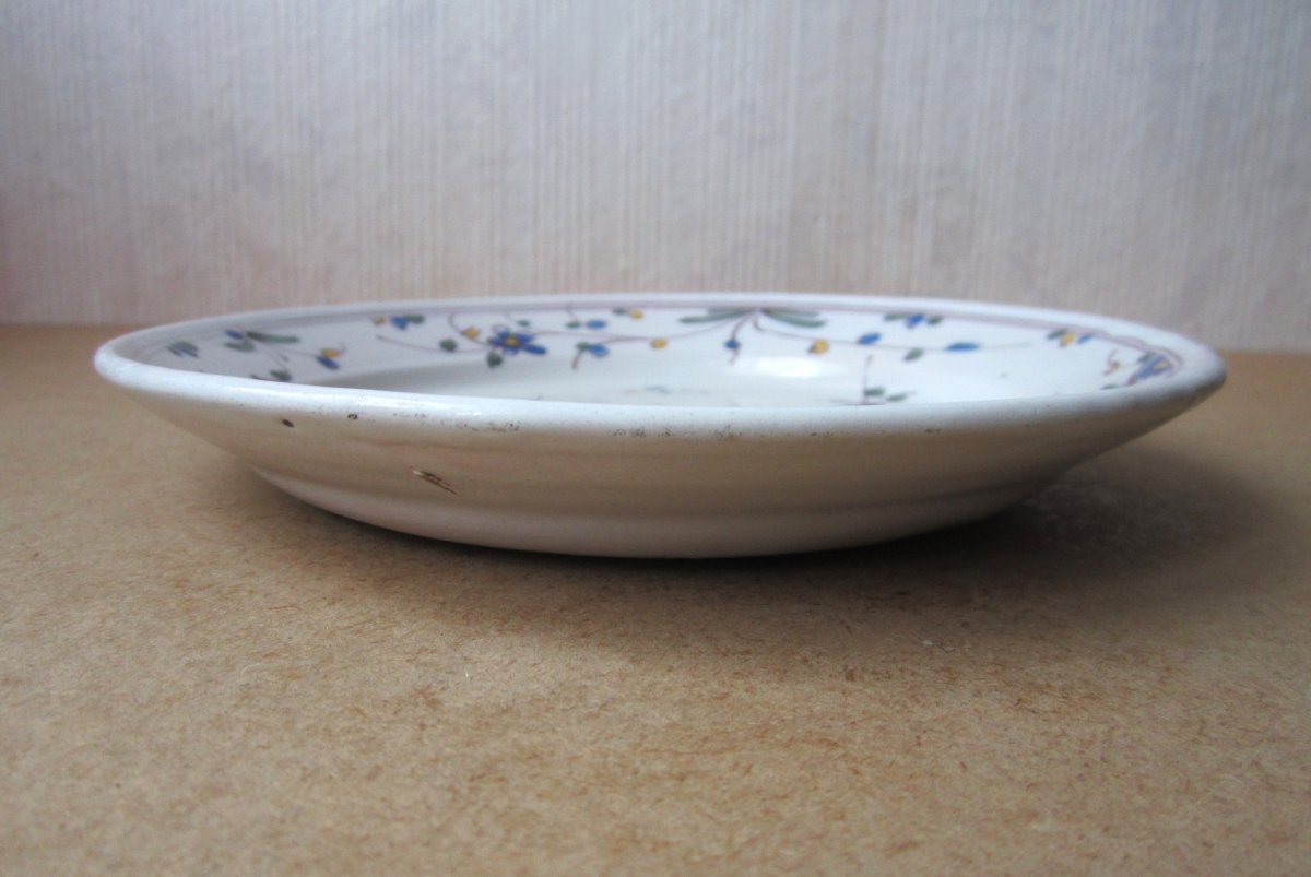 Fa&iuml;ence De La Tronche Belle Et Rare Assiette XVIIIe Au Chinois Bossu Pr&egrave;s de Grenoble.-photo-4