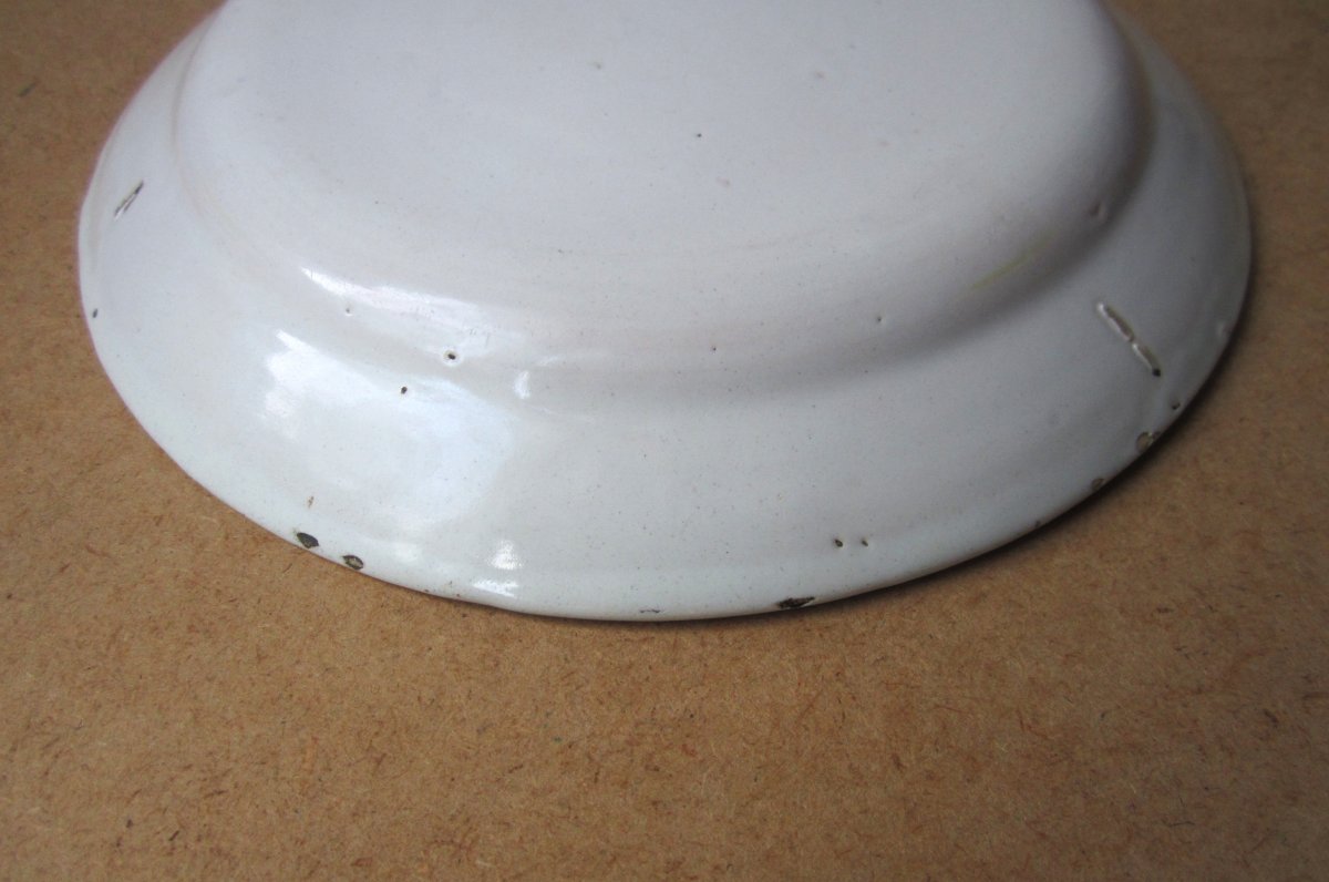 Fa&iuml;ence De La Tronche Belle Et Rare Assiette XVIIIe Au Chinois Bossu Pr&egrave;s de Grenoble.-photo-3