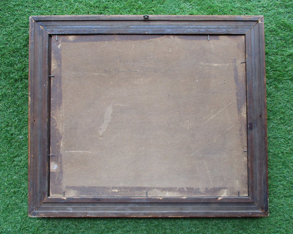 Beautiful Mountain Painting Signed Marcel Gobin, Voreppe View Taken From The Chalais Road, Grenoble.-photo-1