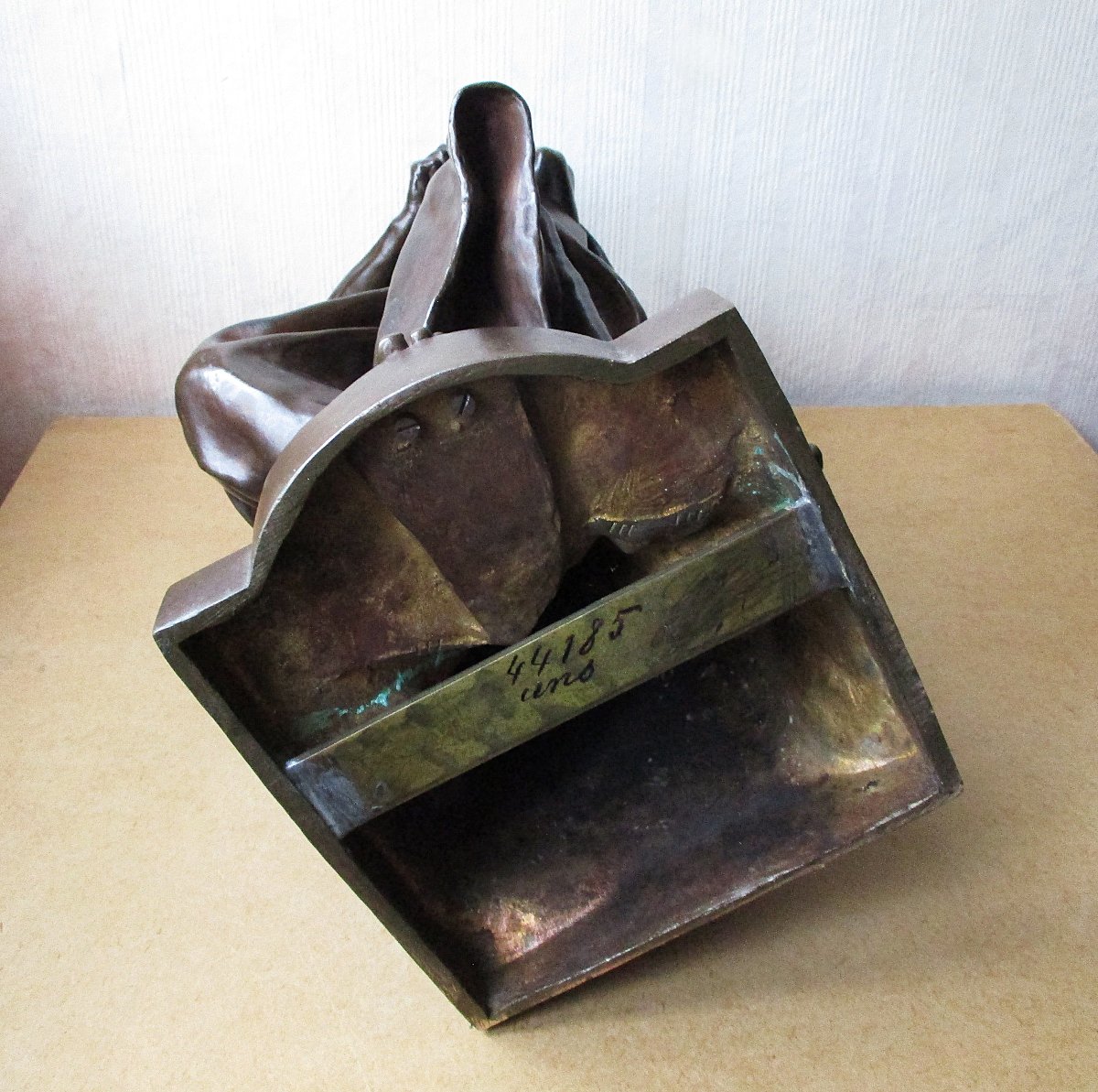 Sculpture en bronze XIXe l'étude et la méditation signée Paul Dubois Fondeur Barbedienne Collas-photo-8