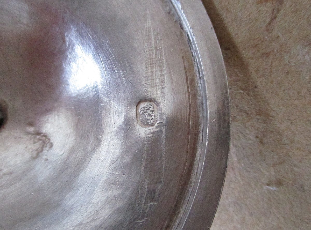 Beautiful Solid Silver Mustard Pot In Empire Style From The Restoration Period, Lid Needs Restoration.-photo-5
