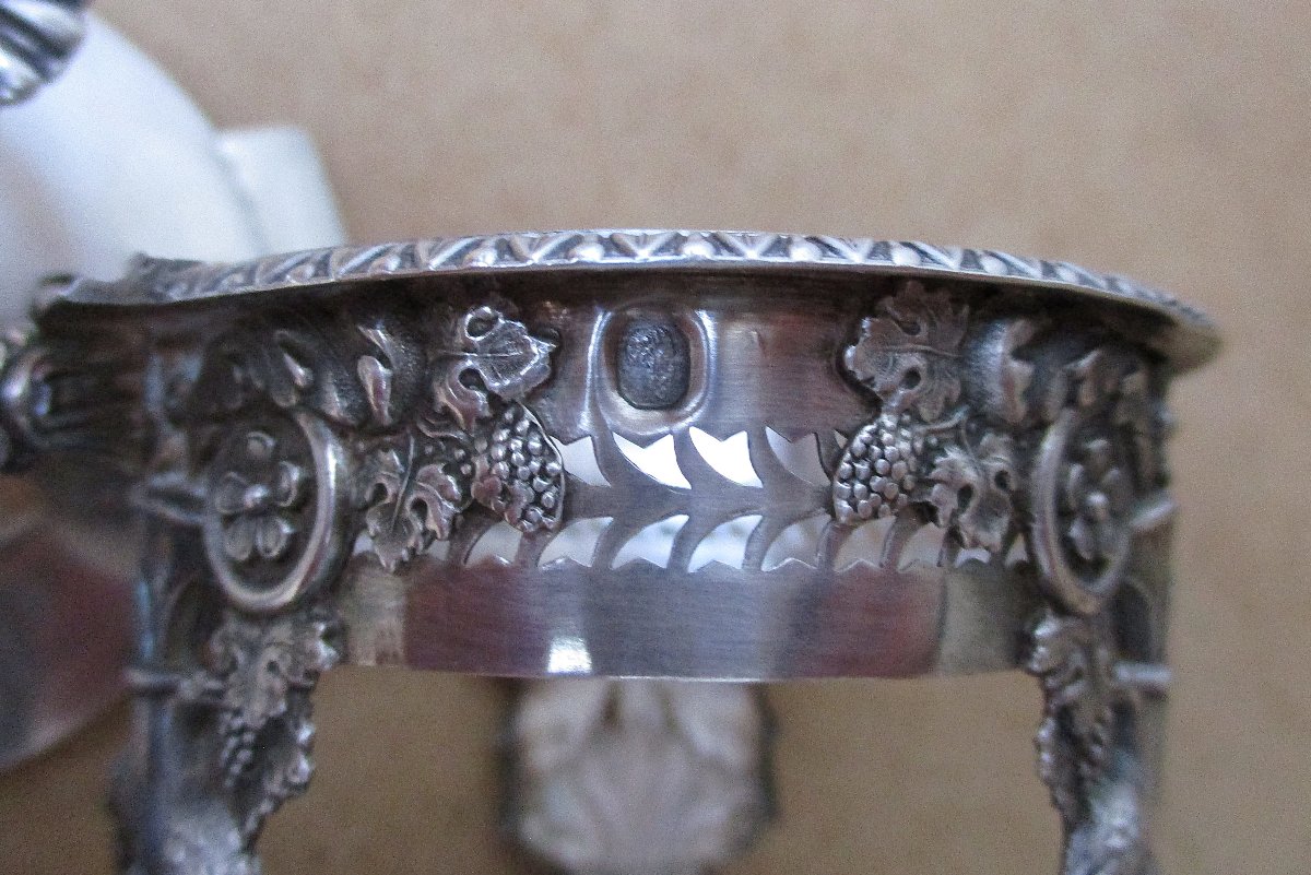 Beautiful Solid Silver Mustard Pot In Empire Style From The Restoration Period, Lid Needs Restoration.-photo-6