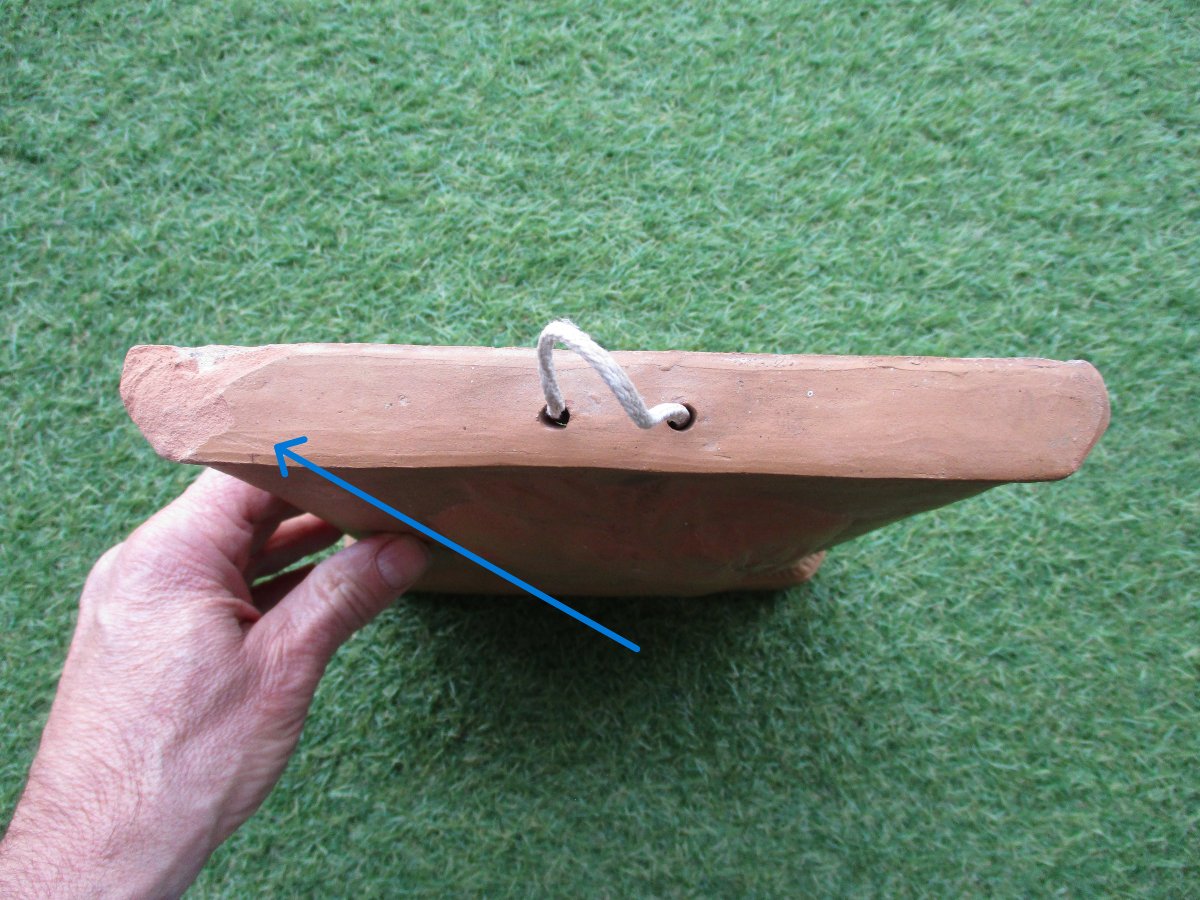 Ancienne plaque murale en terre cuite Louis Pasteur signée Edmond Lachenal médecine médecin.-photo-3