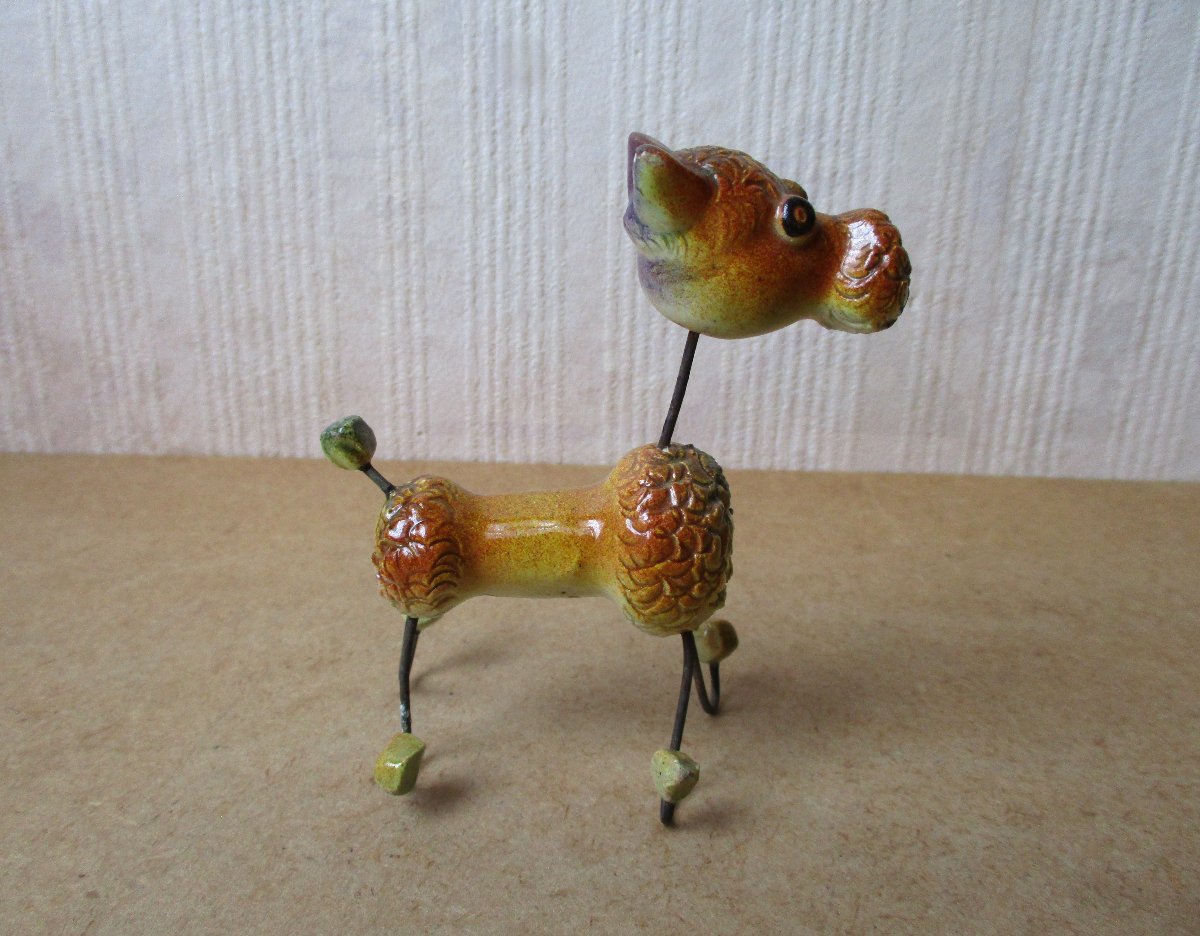Accolay Ceramic And Wire Poodle Dog, Circa 1950.-photo-2