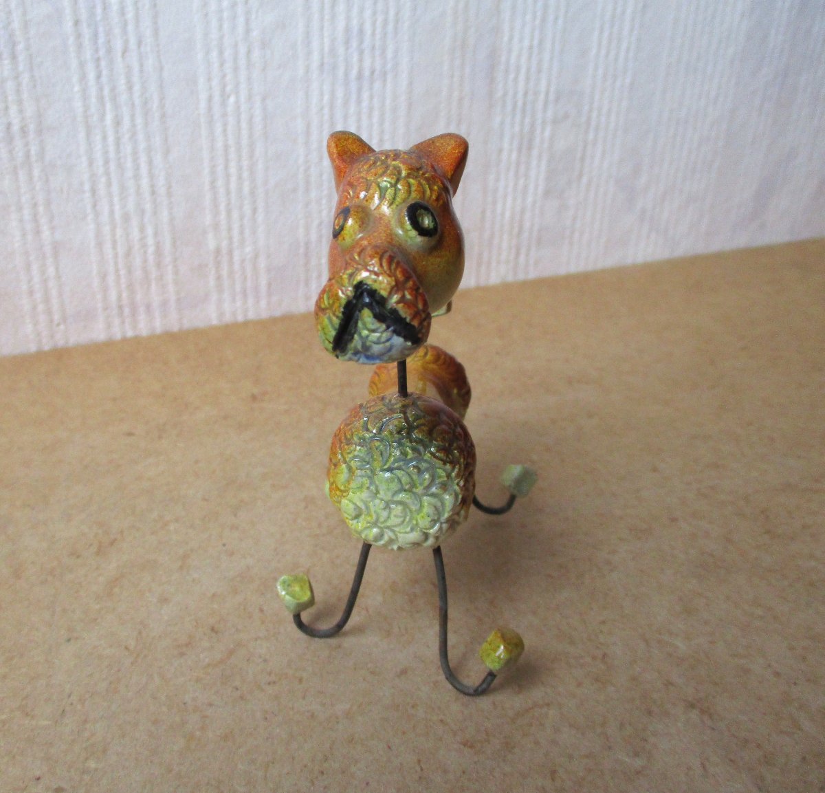Accolay Ceramic And Wire Poodle Dog, Circa 1950.-photo-4