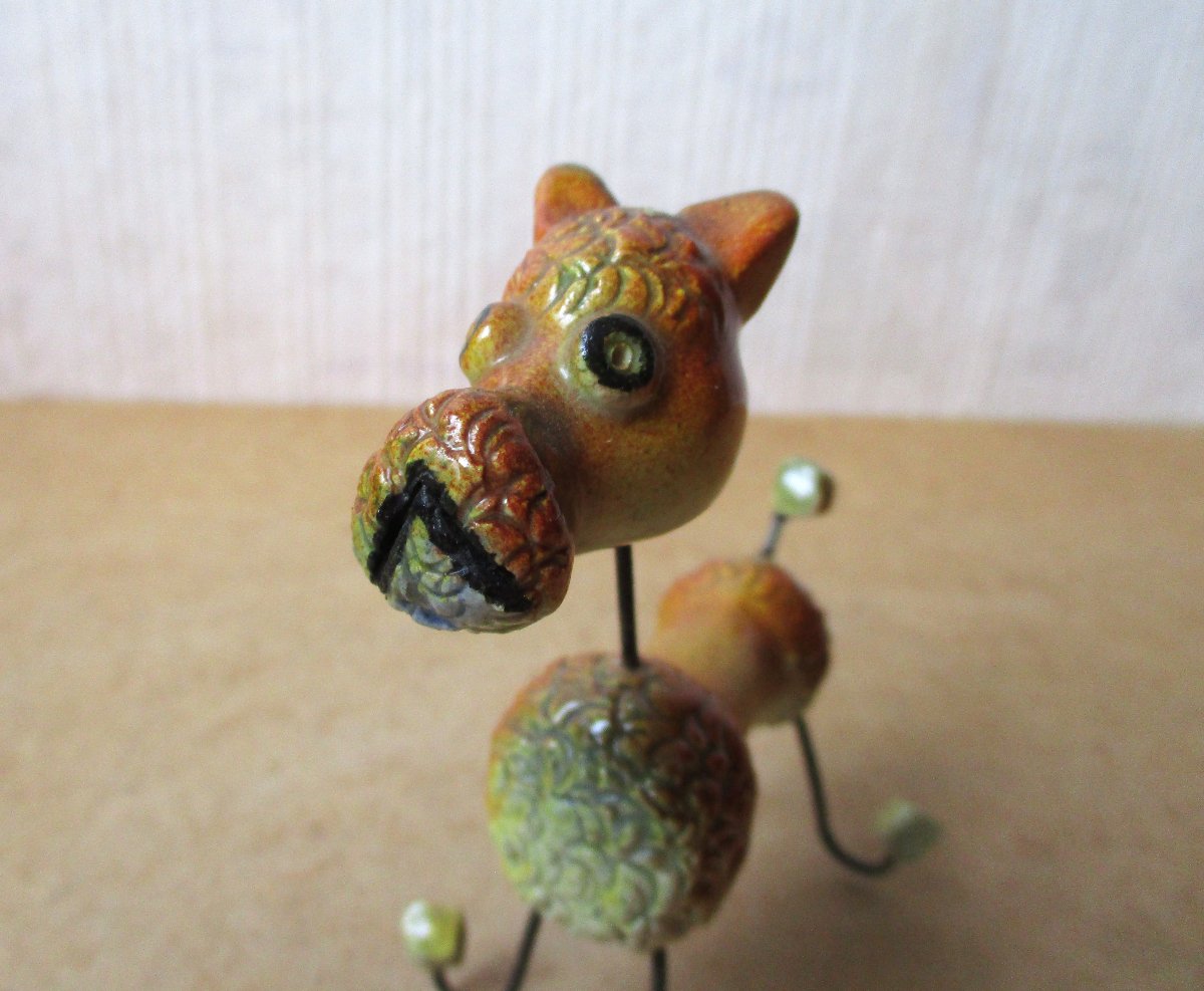 Accolay Ceramic And Wire Poodle Dog, Circa 1950.-photo-5