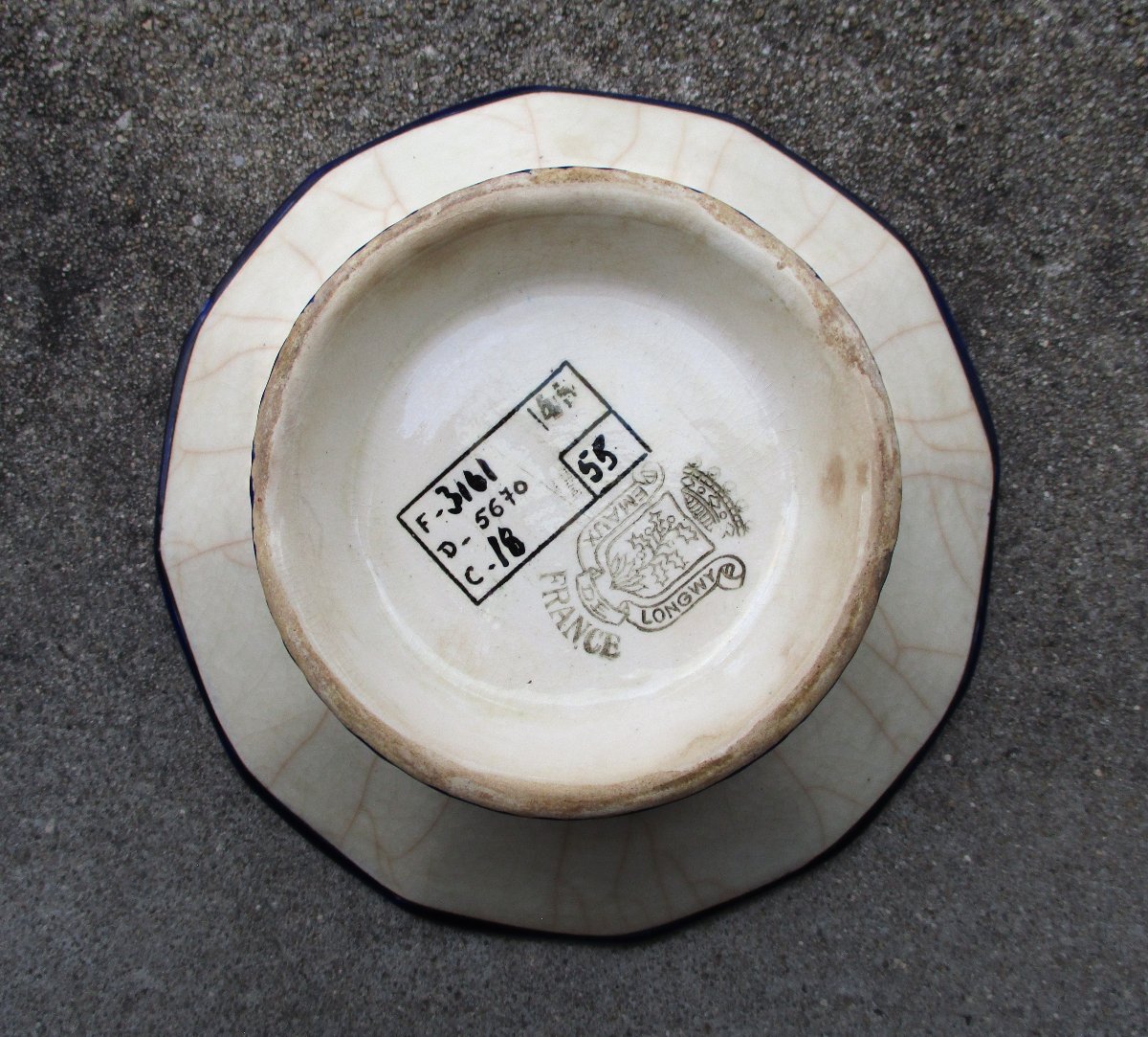 Beautiful Antique Small Trinket Tray Or Ring Holder In Longwy Enamels In Perfect Condition!-photo-1