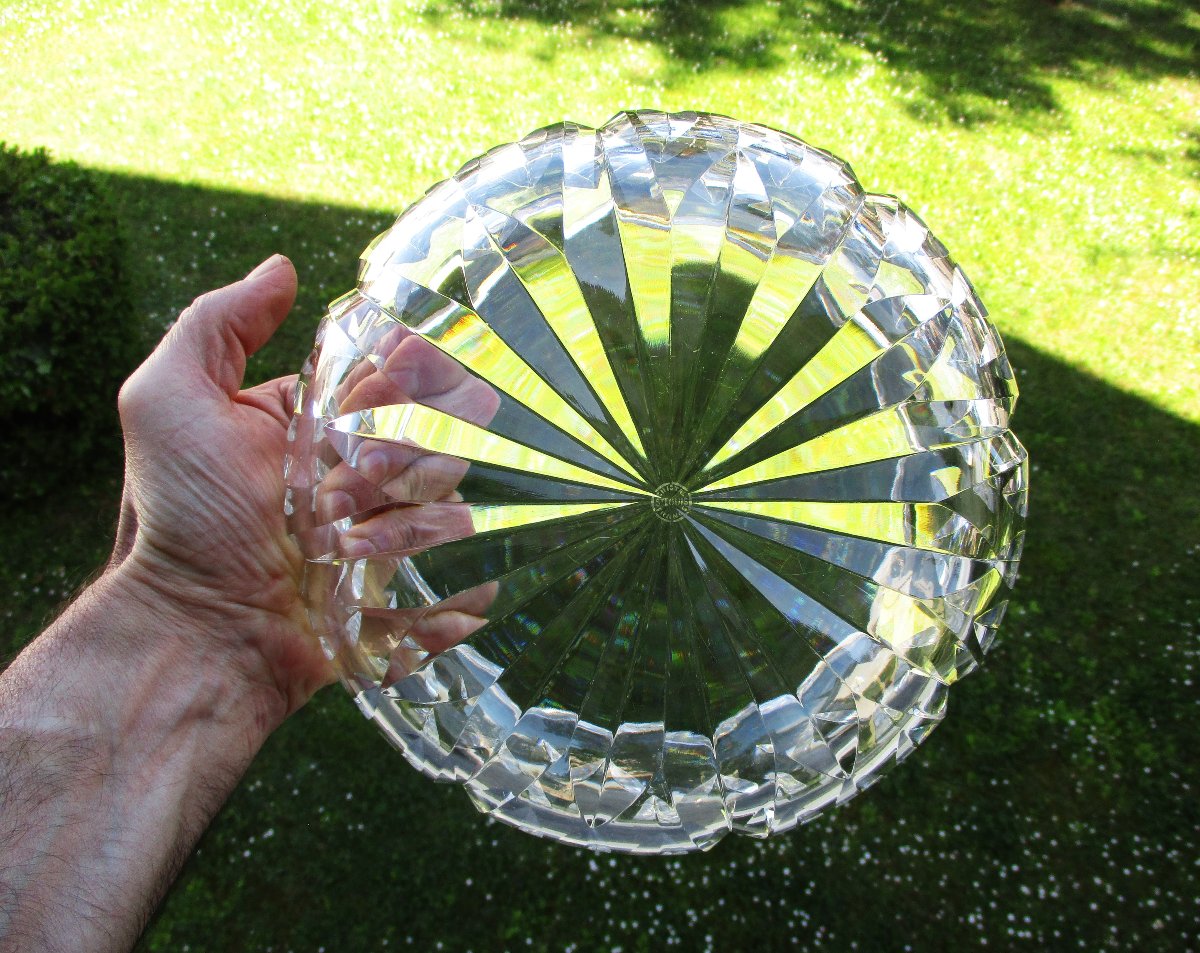 Très belle coupe à fruits ou saladier en cristal de Saint Louis très bon état de conservation.-photo-2
