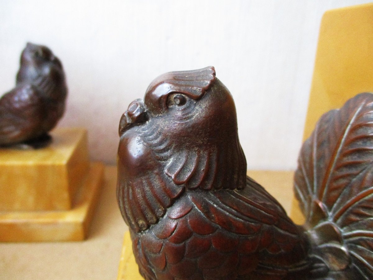 Beautiful Pair Of Bookends In Patinated Regula Bronze And Sienna Marble, Bookends.-photo-5